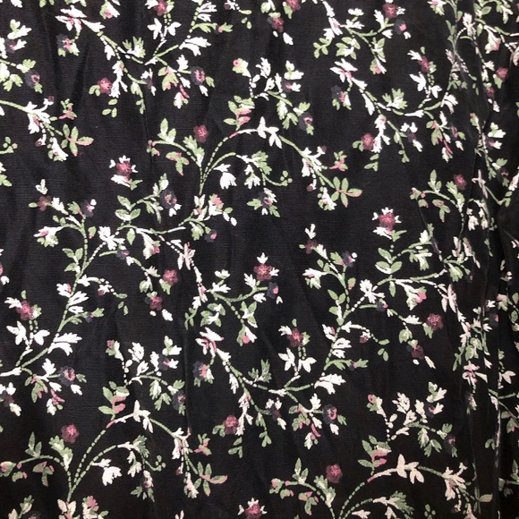 Vintage Stuart Alan Black and White Short Sleeve Floral Romper Jumpsuit 80s/90s - Picture 6 of 7